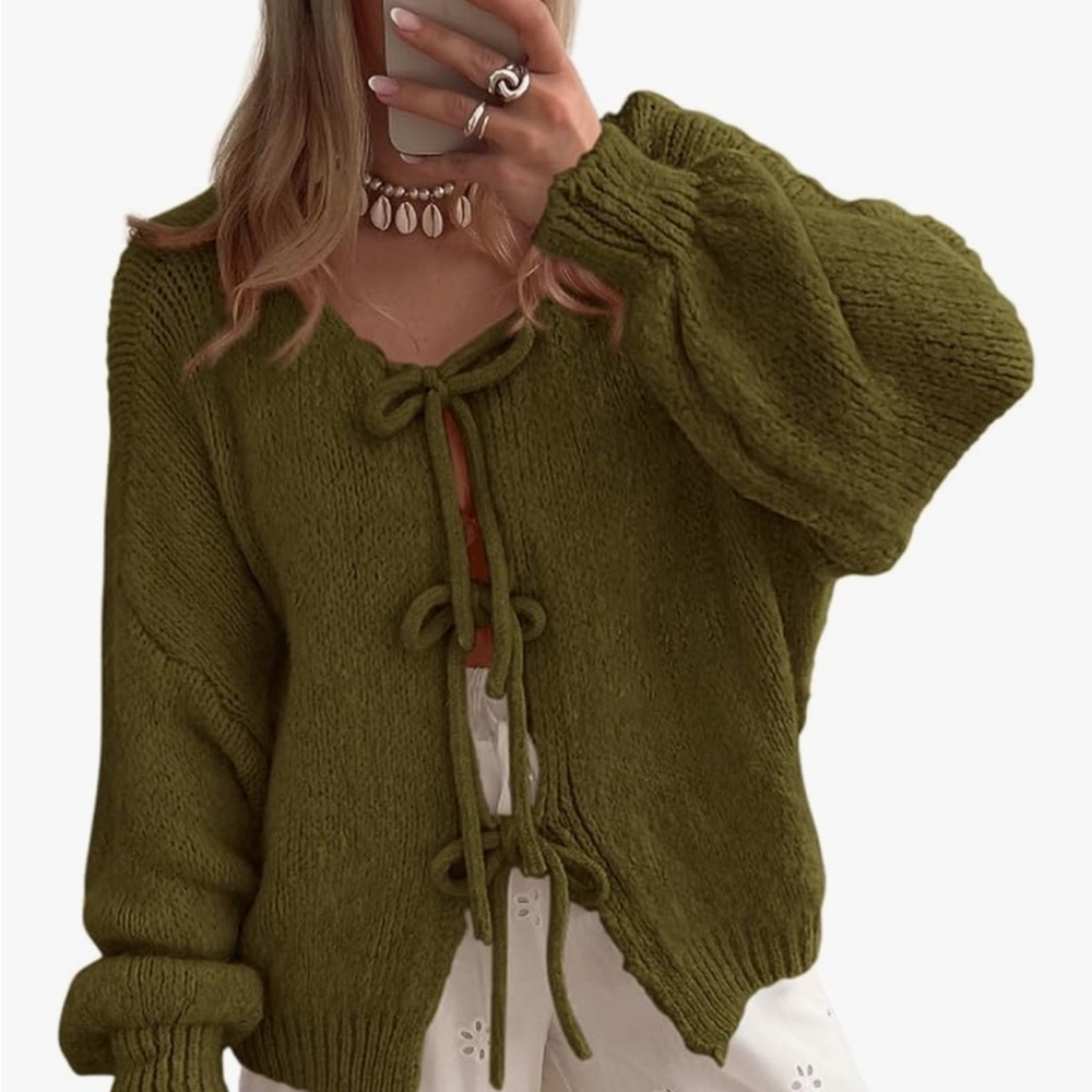 NWT Olive Green Knit Sweater